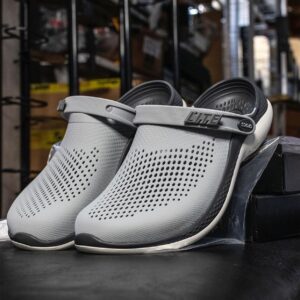 First Copy Crocs Literide 360 Black Grey Clogs for Men