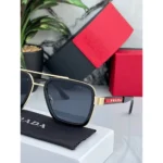 1st Copy Prada Black Gold 88079 Sunglasses for Men