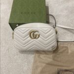 1st Copy Gucci Marmont Camera Sling Bag White