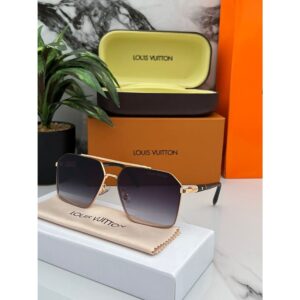 1st Copy Louis Vuitton Sunglasses for Men (Gold/Black)