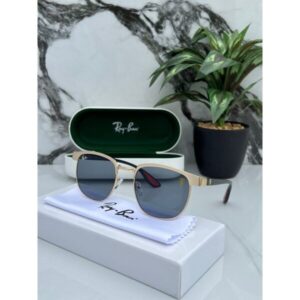 1st Copy Rayban Gold Black Sunglasses for Men