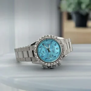 First Copy Rolex Oyster Perpetual Arabic Ice Blue Dial for Men