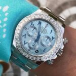 First Copy Rolex Oyster Perpetual Arabic Ice Blue Dial for Men