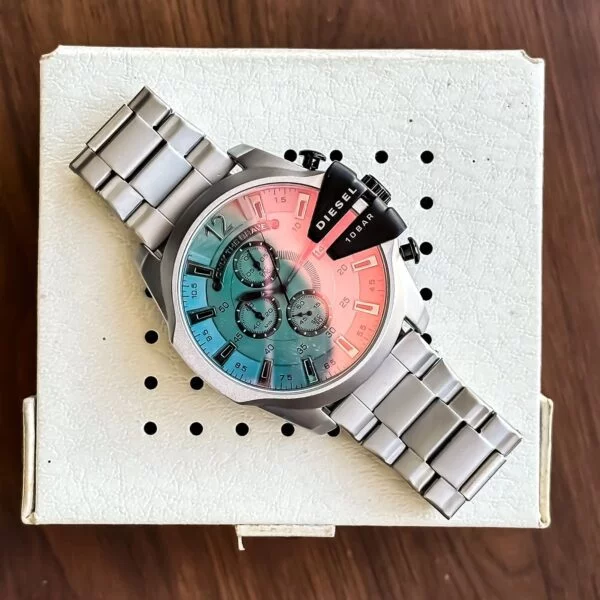 First Copy Diesel 10 bar watch Silver for Men First Copy Diesel 10 bar watch Silver for Men