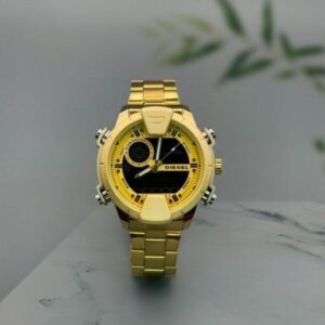 First Copy Diesel Digital Bar Golden Watch for Men