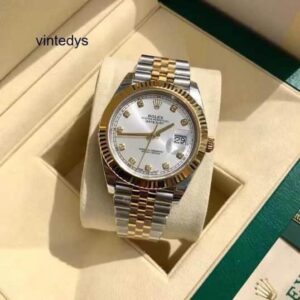 Rolex DateJust First Copy Watch for Men – 41mm Dial with Silver Bezel