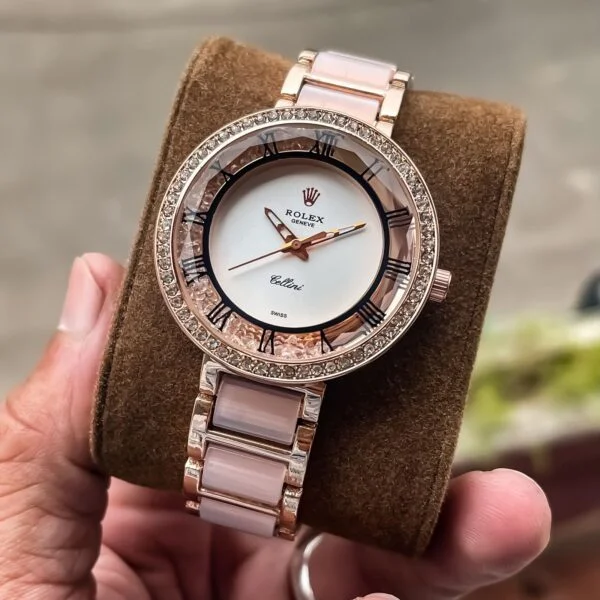 Rolex Zoom Rose Gold First Copy Watch for Girls Rolex Zoom Rose Gold First Copy Watch for Girls