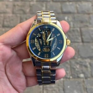 Rolex First Copy Fully Automatic Silver & Gold Watch for Men