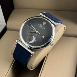 Rolex Moon Black and Blue First Copy Watch for Men