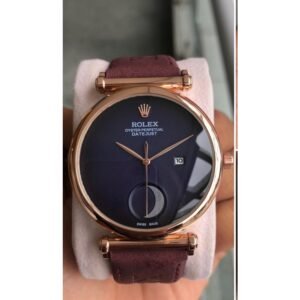 Premium Men Rolex Watch, Leather Strap (SG23)