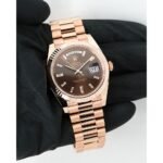 Day-Date Edition "Automatic" Rose Gold Dial Rolex Watch For Men (SG282)