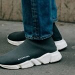 Branded Balenciaga Speed Black White Sneakers