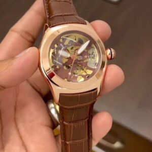 Corum Watch Brown Leather Rose Gold Automatic Watch For Men (SG51)