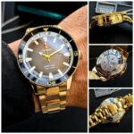 Rado Watch Stainless Gold Date Working Watch For Men (SG52)