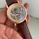 Patek Philippe Watch Leather Automatic Tourbillon Leather Belt Watch (KDB-8)