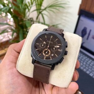 Fossil Watch : Fossil Chronograph Leather Edition Watch For Men (SG1020)