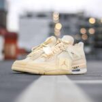 Branded Air Retro 4 Cream Sneakers
