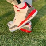 Branded Air Retro 3 White Red Sneakers