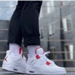 Branded Air Retro 4 Red Metallic Sneakers