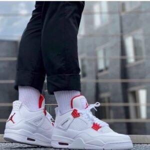 Branded Air Retro 4 Red Metallic Sneakers