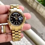 Oyster Perpetual Rolex Day-Date Edition "Automatic" Gold Watch For Men (SG279)