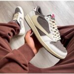 Branded Air 1 White Brown Travis Scott Low Sneakers