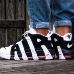Branded Air More Uptempo Black White Sneakers