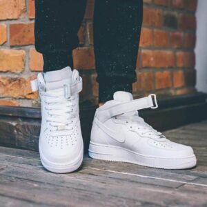 Branded Airforce 1 White Long Sneakers