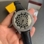 Luxurious New Diamond Spinner Leather Watch (KDB-902)