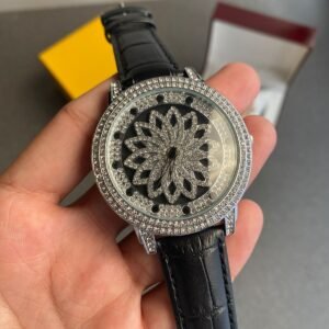 Luxurious New Diamond Spinner Leather Watch (KDB-902)