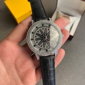 Luxurious New Diamond Spinner Leather Watch (KDB-905)