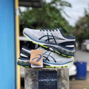 Asics Kayano 27 Grey Navy Running Shoes