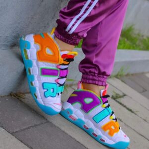 Branded Air More Uptempo Sky Orange Sneakers