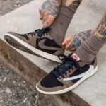 Branded Air 1 Travis Scott Mocha Brown Black Sneakers
