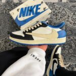 Branded Air 1 Travis Scott Mocha Blue Sneakers