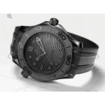 Trendy Omega Seamaster Diver Black Ceramic on Rubber Strap Watch For Men (SHH04776)