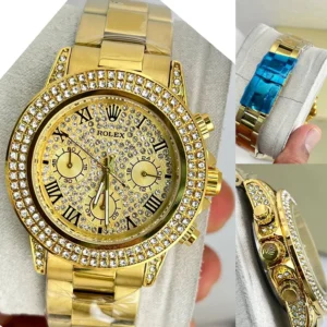 Premium Rolex Diamand Gold Watch For Men (AFW02)